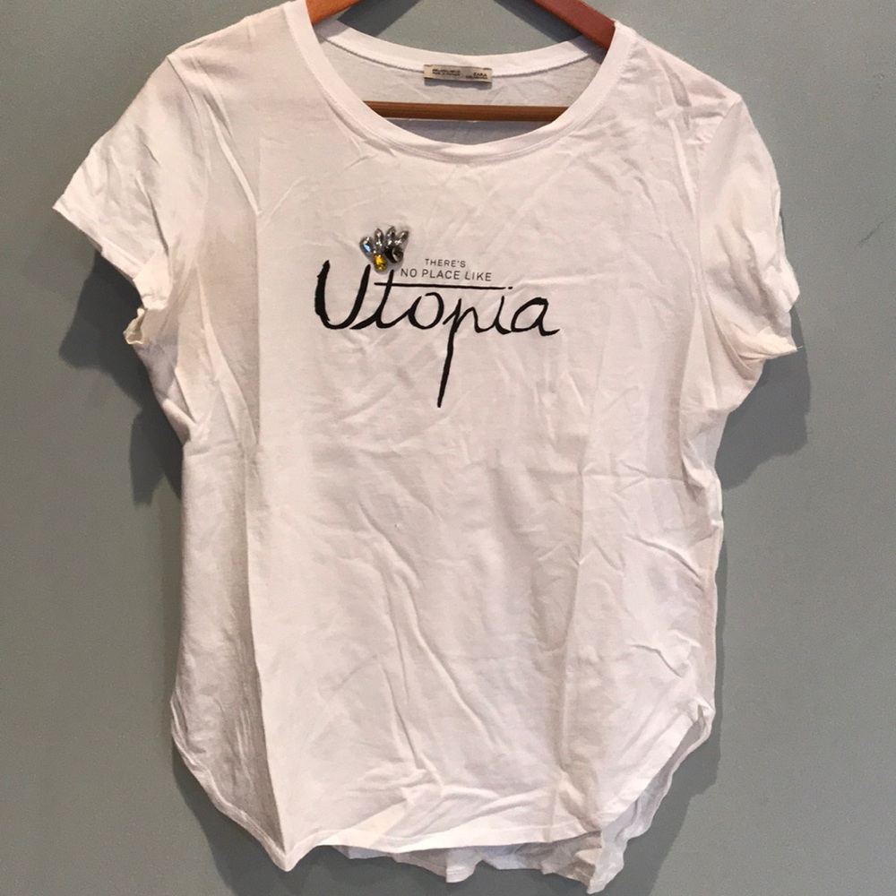 Zara W/B Collection white T-shirt